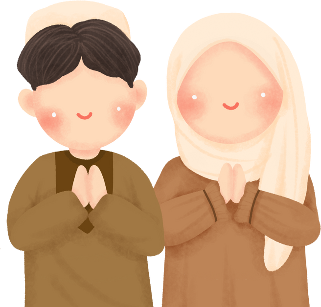 Muslim greeting eid mubarak