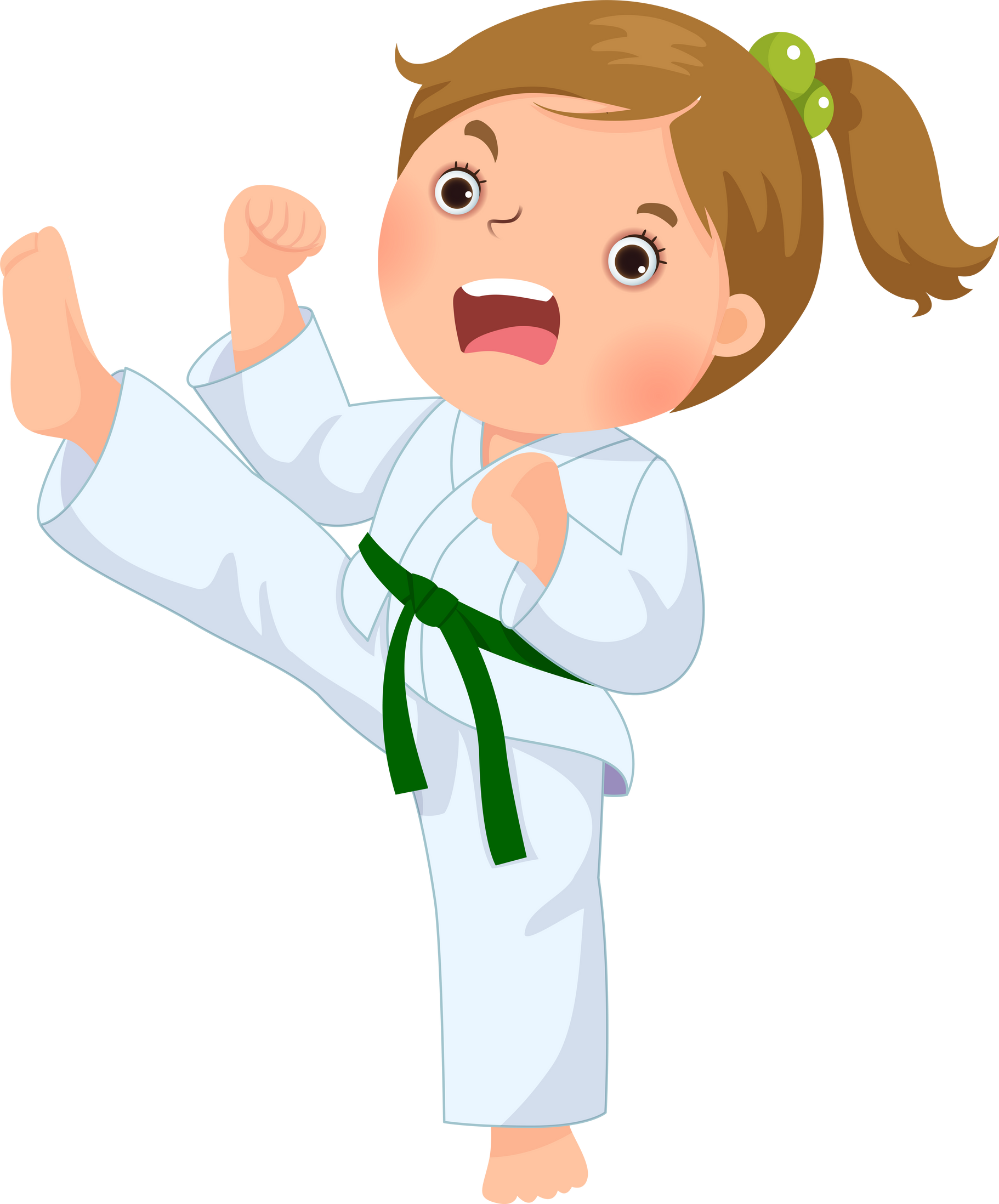 Kid girl karate